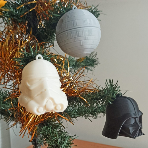 Imagen 6 de 10 de Figuras Adorno Navidad Stormtrooper Darth Vader Estrella De
