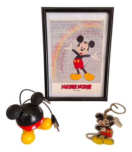 Mini Caixinha Som Mickey Promoção Nestlé + Chaveiro + Quadro (Usado)