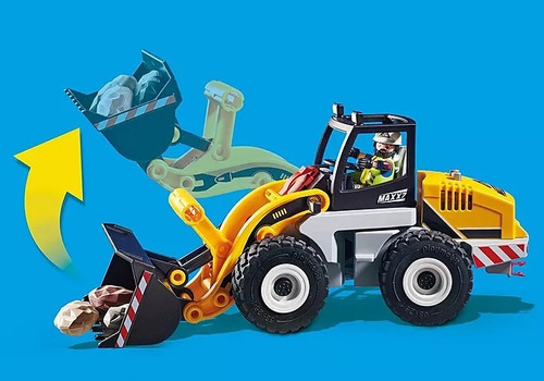 Figura Armable Playmobil City Action Cargadora Frontal 25 Pc