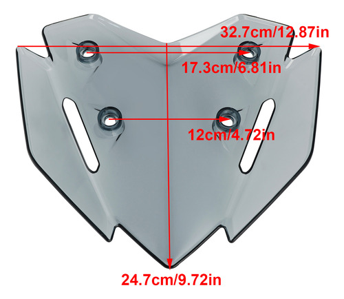 Parabrisas Apto Para Yamaha X-max 300 2023-2024 Gris