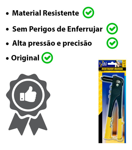Imagem 5 de 6 de Ferramenta Alicate Rebitador Manual Original 123 Útil
