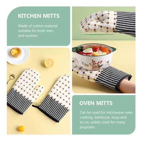 Manoplas De Cocina Resistentes Al Calor Para Horno, Guantes