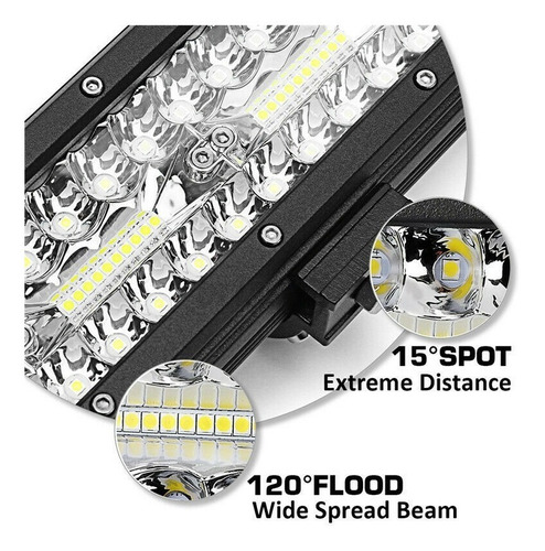 1 Faro Barra Auxiliar Led 120w 40 Leds Cree Spot/flood A-vip