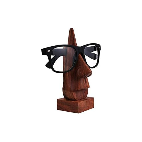 Classic Hand Carved Rosewood Nose-shaped Eyeglass Spect...