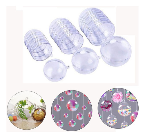 Bola De Árbol De Navidad, Bolas Transparentes, Caja De Caram