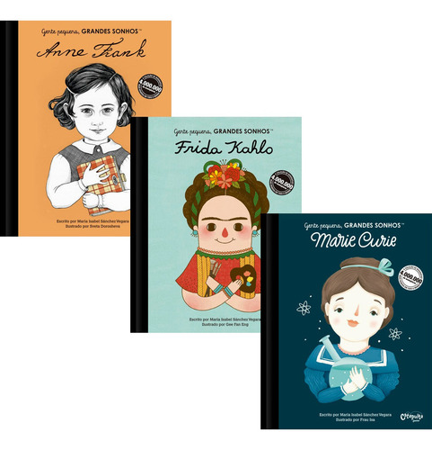 Kit 3 Vol Gente Pequena, Grandes Sonhos: Anne Frank + Frida Kahlo + Marie Curie, De Vegara, María Isabel Sánchez. Editorial Kit De Livros, Capa Mole, Edição 20210101 00:00:00 Em