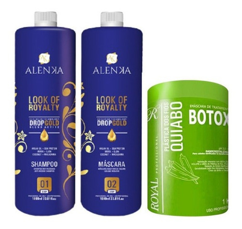 Imagem 1 de 1 de Kit Progressiva Alenka Look Sem Formol + Btxx Quiabo Royal