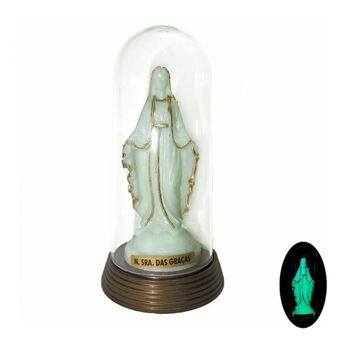 Imagem Fosforescente Nossa Senhora Das Graças Santíssima Cor Verde