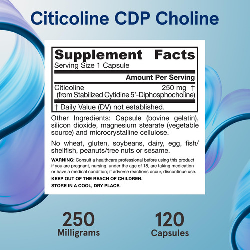 Suplemento De Citicolina (cdp Colina) De Jarrow Formulas 250
