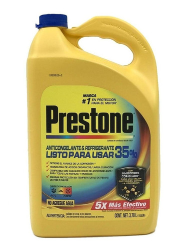 Anticongelante Prestone 35% Listo Para Usar 3.78 Litros