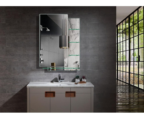 Espejo De Baño 50 X 70 Cm Con 4 Repisas - Telecompras Sc