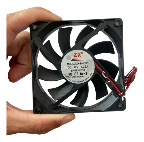 Ventuinha Micro Ventilador 80x80x15mm Cooler 12v Com Fio