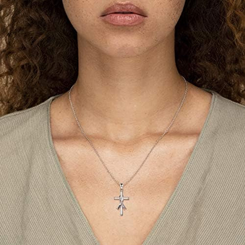 Collar De Cinta Rosa De Esperanza Para Mujer ' Plata De Ley