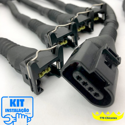 Chicote Bico Injetor Gol 1.8 Mi Ap 97 A 02 Com Capa
