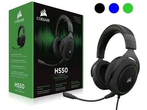 Auriculares Corsair Hs50 Stereo Pc Ps4 Xbox 3.5mm Headset