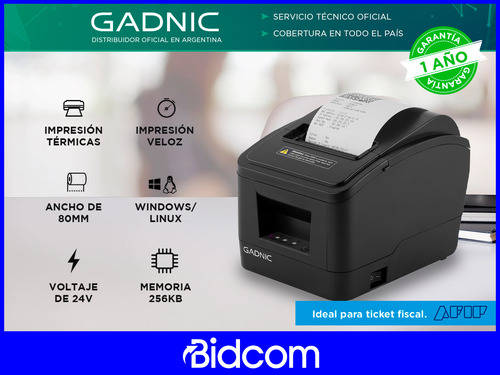 Impresora Térmica 80 Mm Comandera Gadnic Usb + Lan