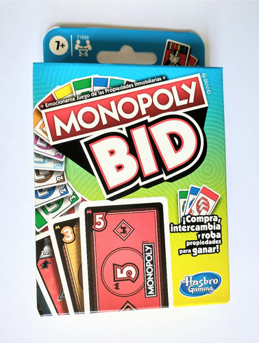 Juego De Mesa Bid Fusión Del Juego Monopoly Y Uno
