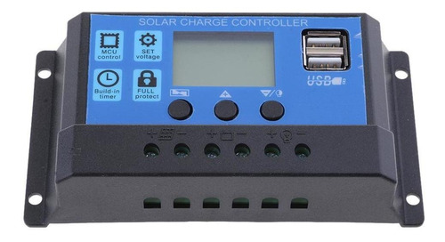 Imagen 1 de 7 de Contorlador De Carga Solar 12v / 24v 30a, Pantalla Funciones