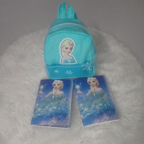 Kit Mochila+ Caderninho Frozen Para Boneca Baby Alive