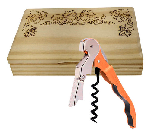 Saca-rolha Pulltex Pulltaps Madeira Print E Caixa De Pinus