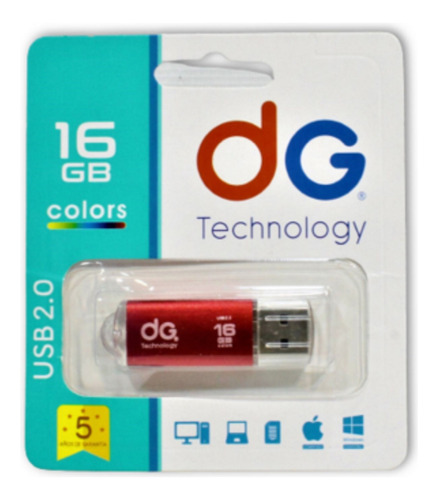 Memoria Usb Dg 16gb Roja