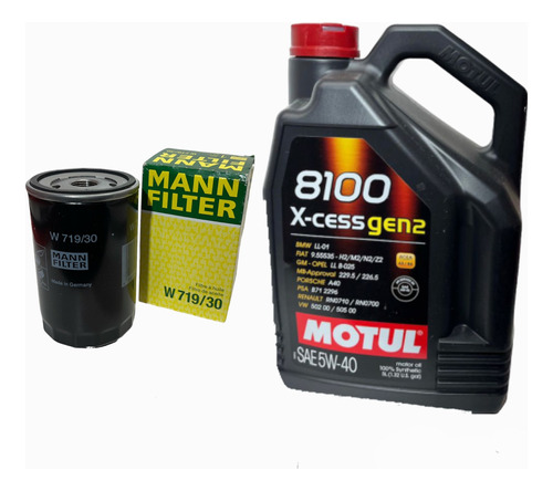 Kit De Filtro De Aceite Mann Vw Bora 2.0 O 1.8t + Motul 8100