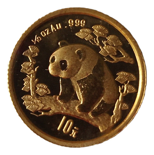 Moneda Panda China Oro 1/10 Onza Certificado 999 10yuan 1997