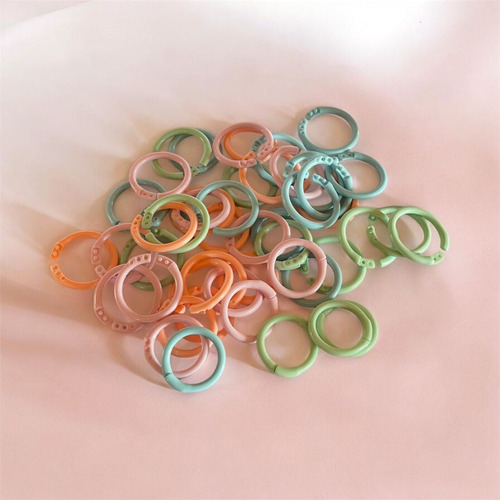 Argolas C/200 Unidades Articuladas Coloridas Artesanato 22mm