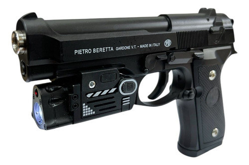 Pistola Fusil Beretta - Q9b Linterna Laser Airsoft Negro