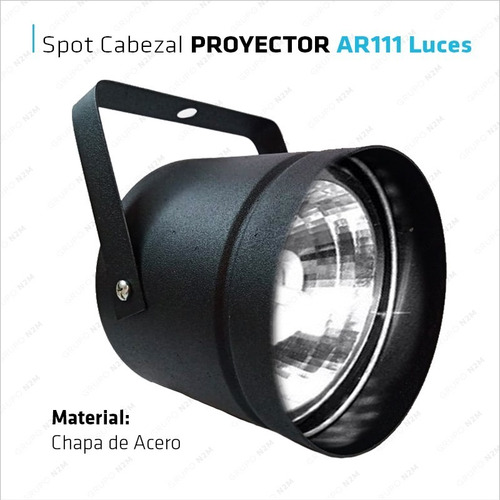 Spot Cabezal Ar111 Led Tacho Proyector Movil Luces Vidriera