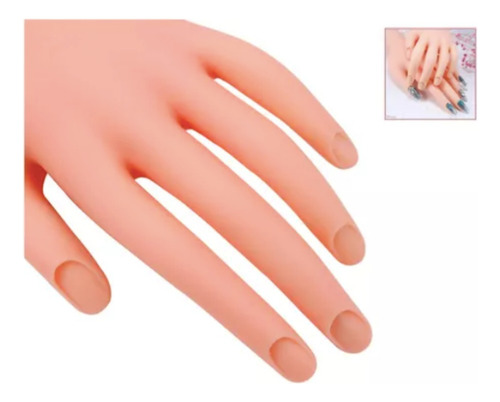 Mano Silicon De Practica Para Diversas Tecnicas Arte En Uñas