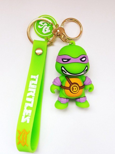 Llavero De Goma 3d Importado Tortuga Ninja Donatello 