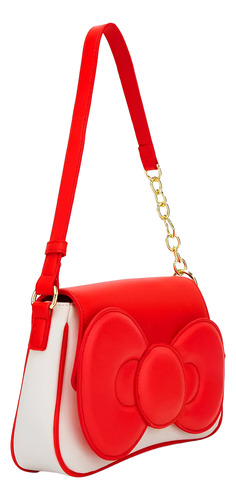 Her Universe Hello Kitty Bolsa De Hombro Hot Topic Color Rojo Correa De Hombro Rojo Diseño De La Tela Lisa