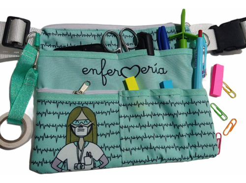 Riñonera Enfermería Diseño Enfermera Aqua