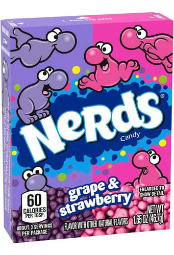 Kit 3 Nerds Candy Doce Estados Unidos Uva Morango Import