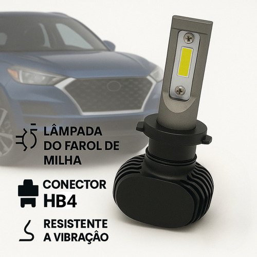 Kit Ultra Led Farol Alto Baixo H4 E Milha Prisma 2006 A 2012