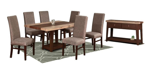 Imagen 1 de 5 de Comedor 6 Sillas Laurie Tabaco Këssa Muebles
