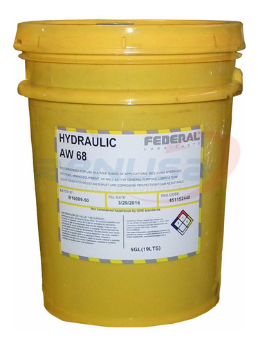 Aceite De Sistemas Hidraulicos - Federal Federal Fed042-p
