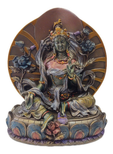 Figura Tara Verde Buda Femenino Tibetano De La Compasión 