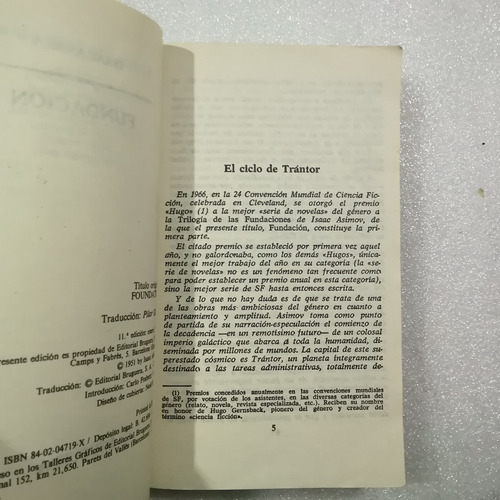 Fundación Y Segunda Fundación Isaac Asimov 2 Libros De 1984 (Usado)