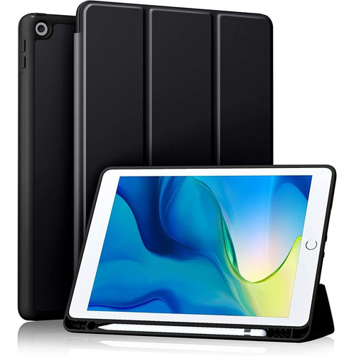 Funda Para iPad 8va/7ma Generacion C/porta Lapiz Negro