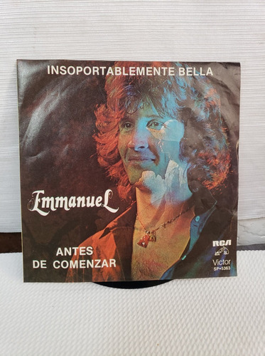 Emmanuel Insoportablemente Bella Disco Acetato 45 Rpm