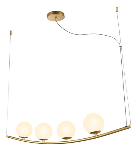 Pendente Oscar Dourado Fosco Hp002 Bella P/ 4x G9