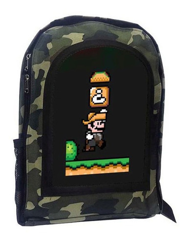 Mochila Camuflada Mario Bross A32