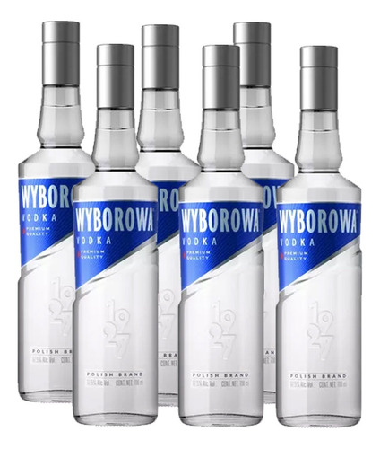 Pack 6 Botellas Vodka Wyborowa 37.5º X 750ml