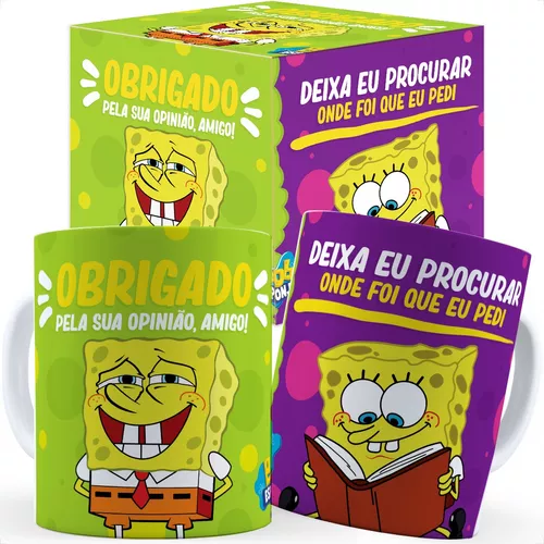 Caneca Divertida Bob Esponja Me Sinto Importante - DYMC