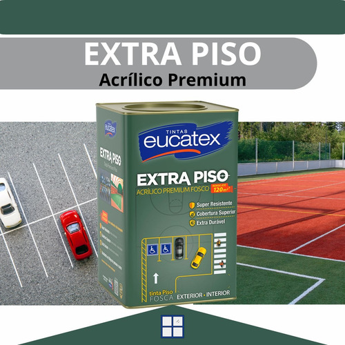 Tinta Eucatex Extra Piso Premium 1 8 L Escolha Cor