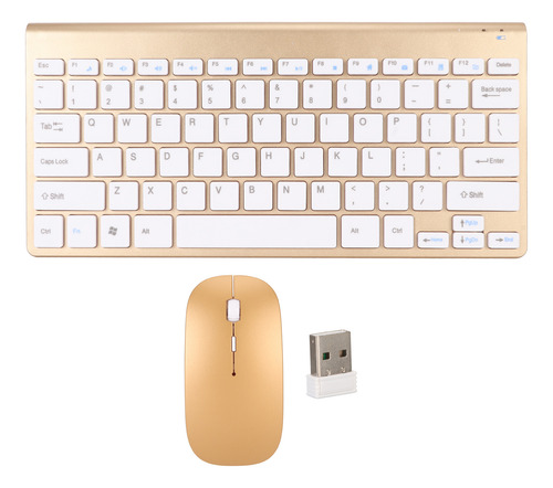 Kit Teclado Y Mouse Inalambrico Fino Silencioso Impermeable