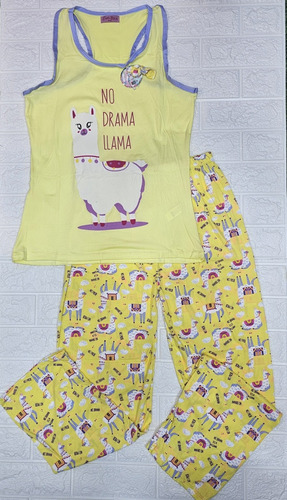 Conjunto Pijama De Dama Mono Largo (2 Unidades)