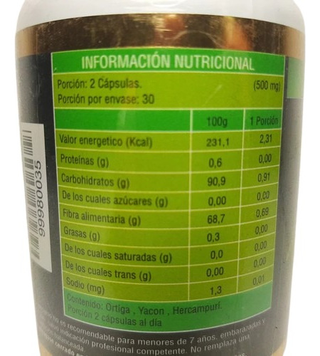 Diabe-3 60 Capsulas 500mg- Regulador De Azúcar